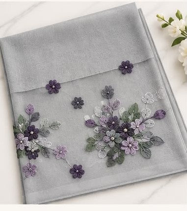 Fitolini Embroidered Scarf