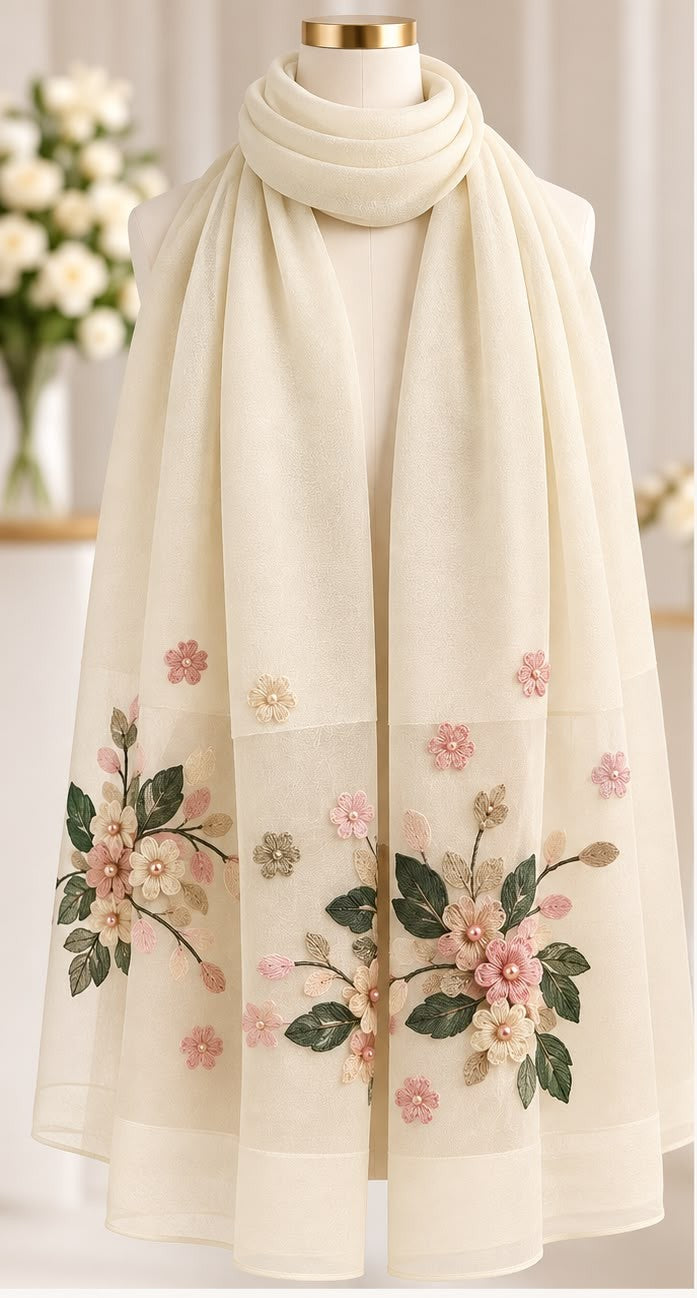 Fitolini Embroidered Scarf