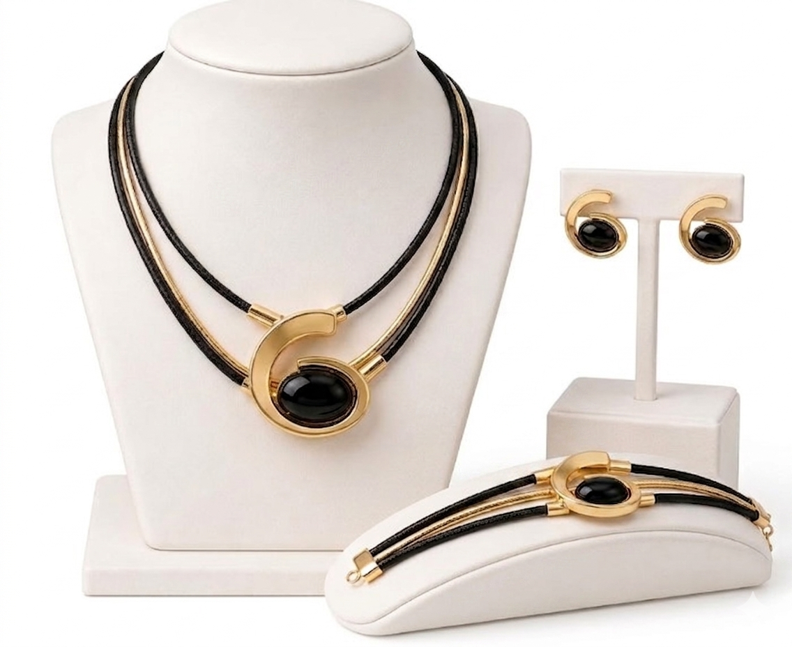 FITOLINI Gold Floral Jewelry Set