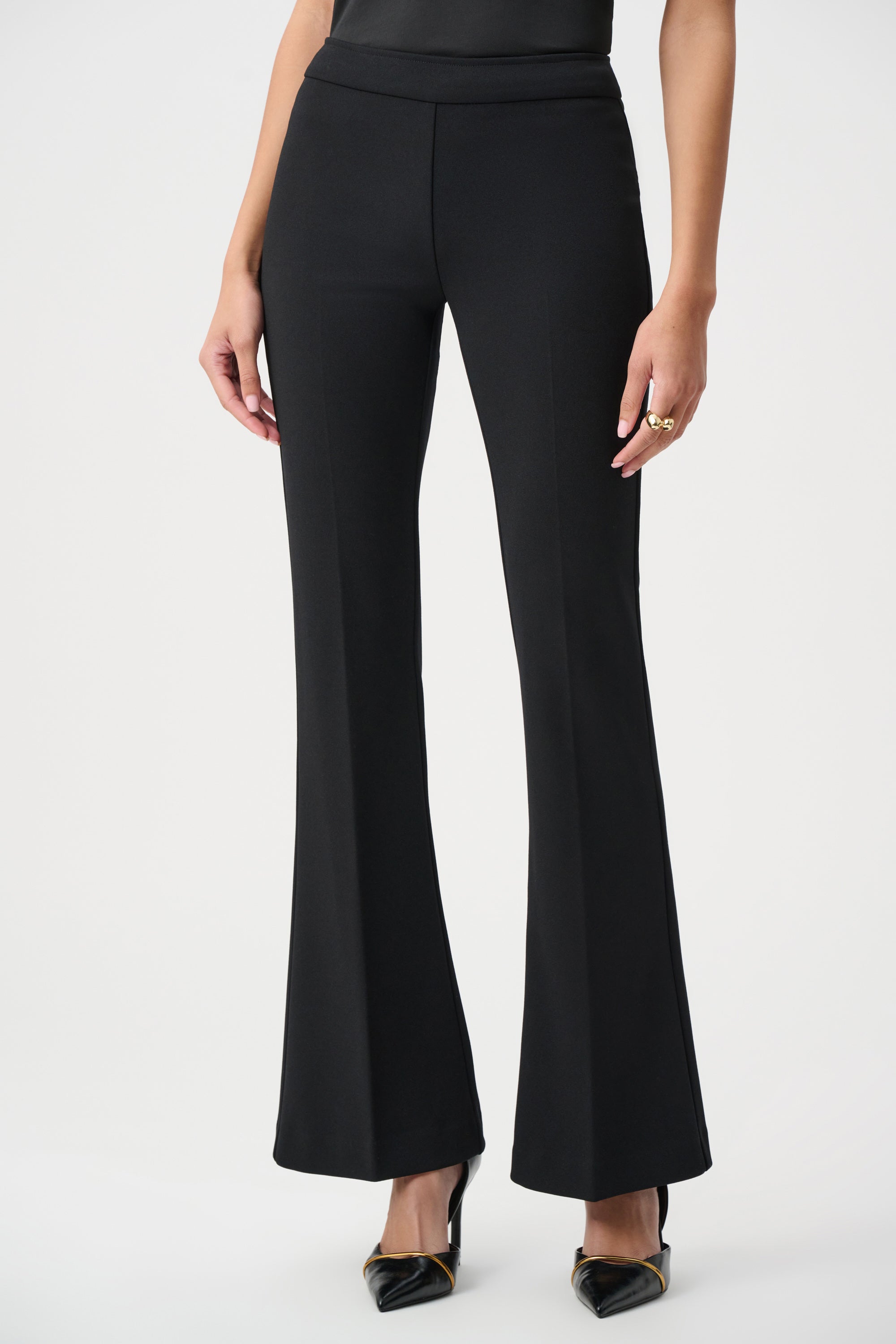 Scuba Crepe Flared Pull-On Pants # 263234