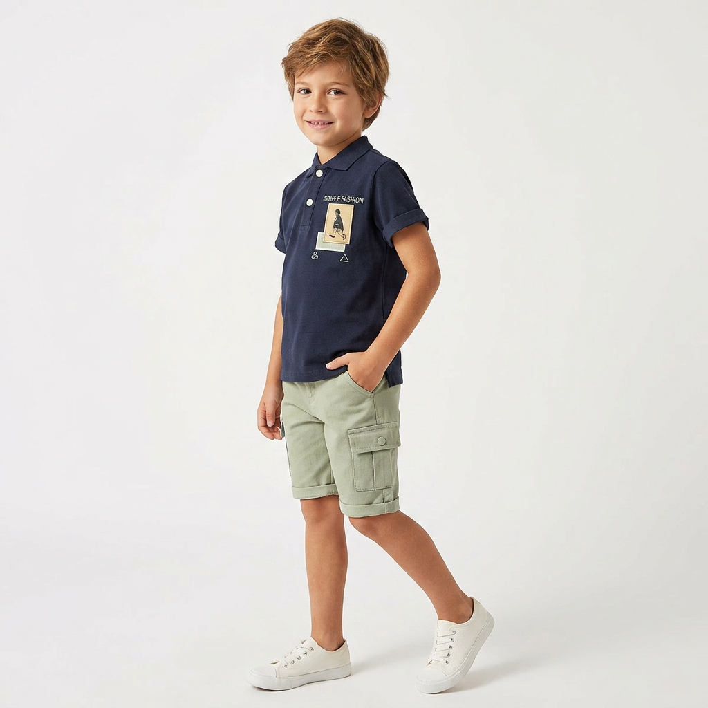 Casual Caleb Polo & Shorts Set