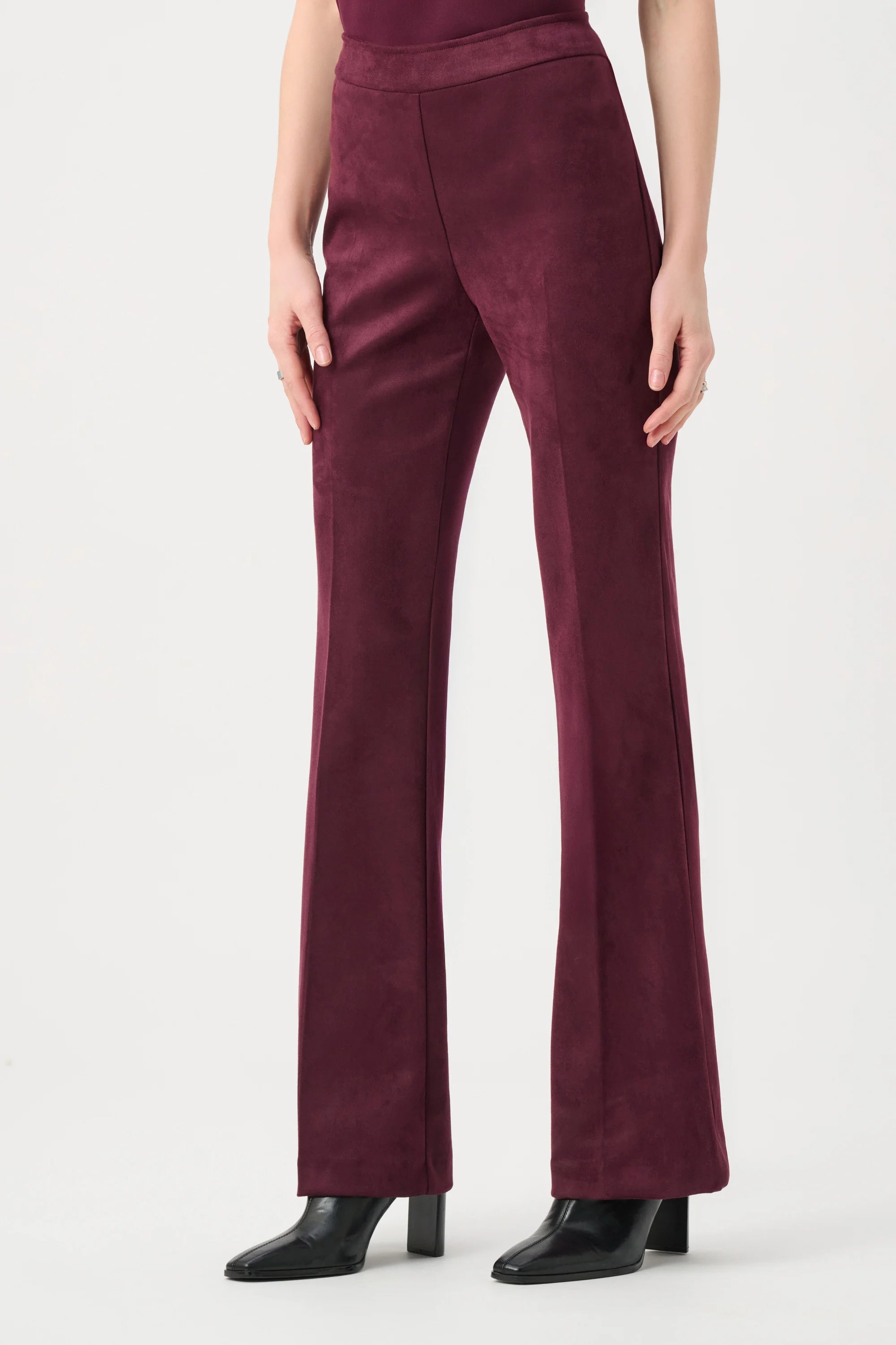 Scuba Suede Flared Pull-On Pants # 263160