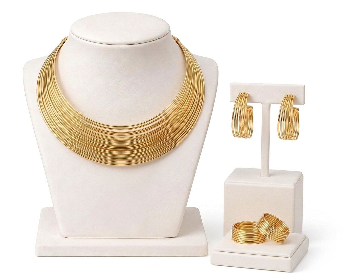 FITOLINI Gold Statement Jewelry Set ✨