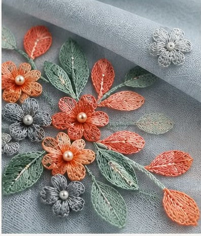 Fitolini Embroidered Scarf