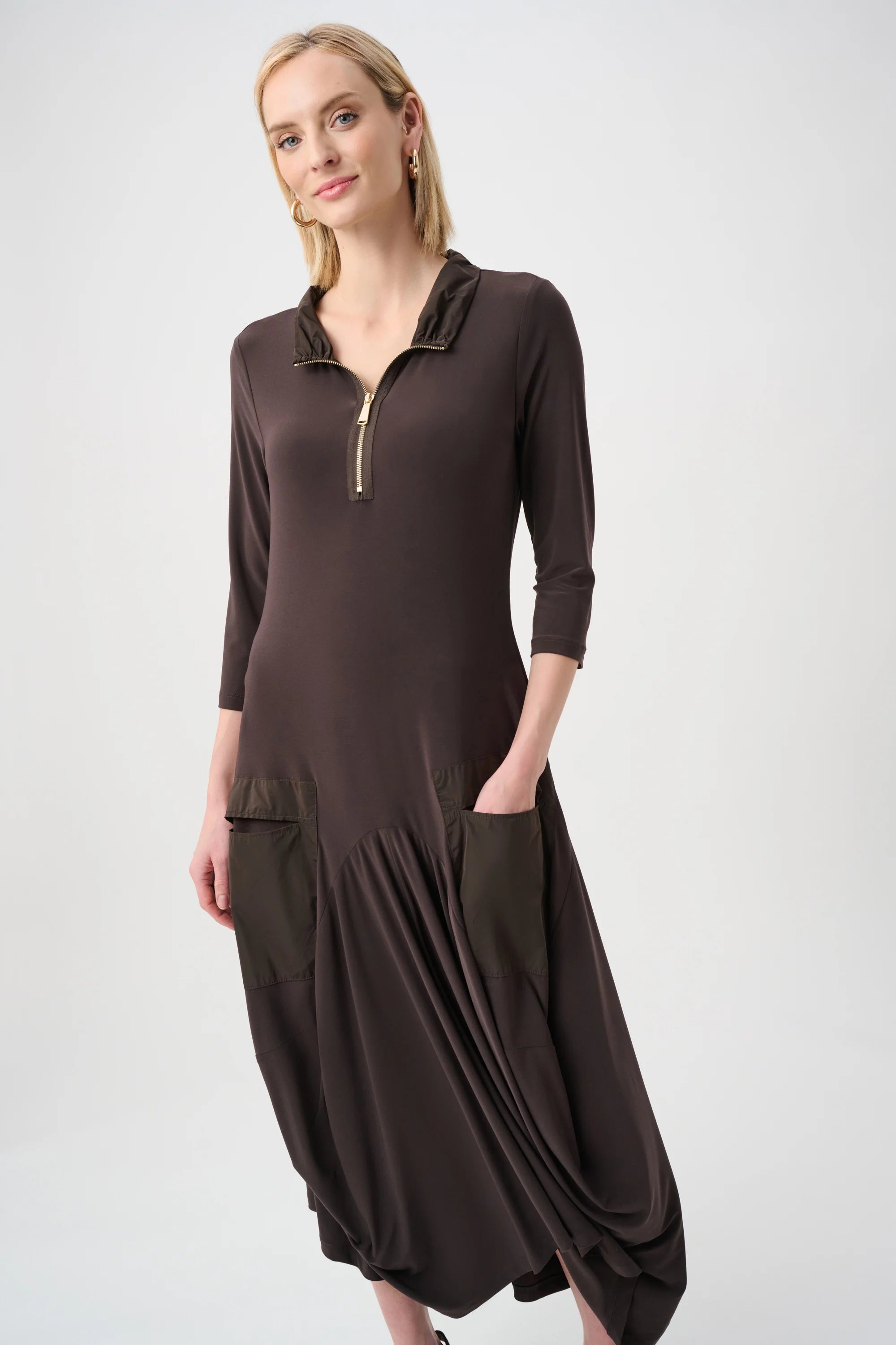Silky Knit And Memory Cocoon Dress # 263159