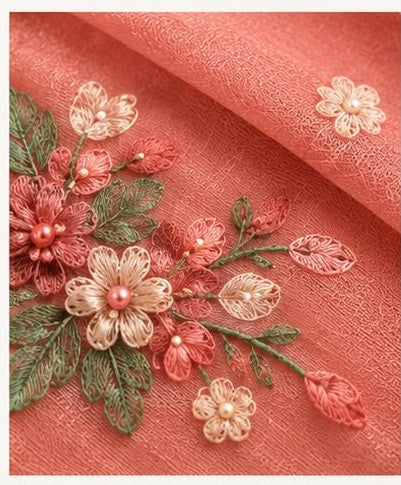 Fitolini Embroidered Scarf
