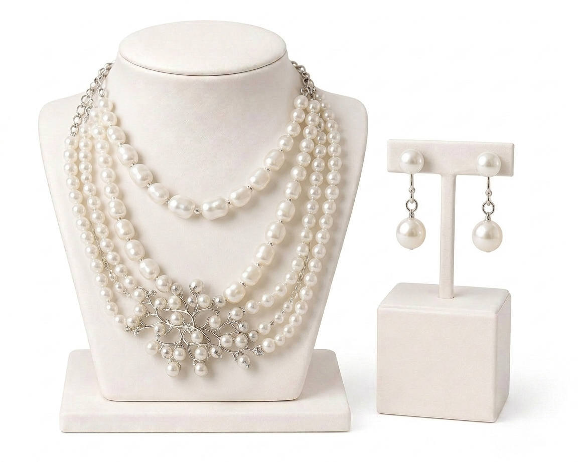 FITOLINI Pearl Jewelry Set