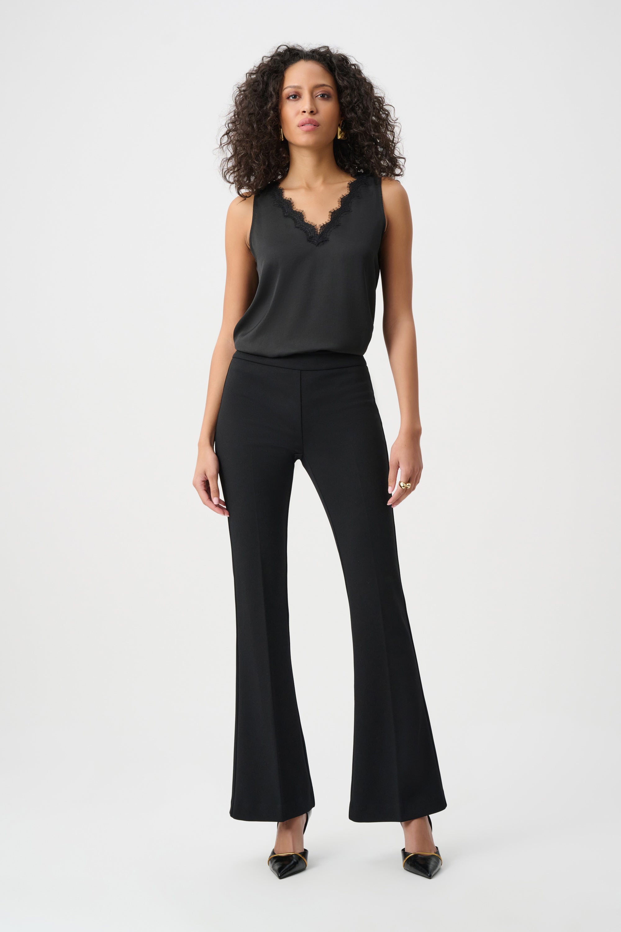 Scuba Crepe Flared Pull-On Pants # 263234