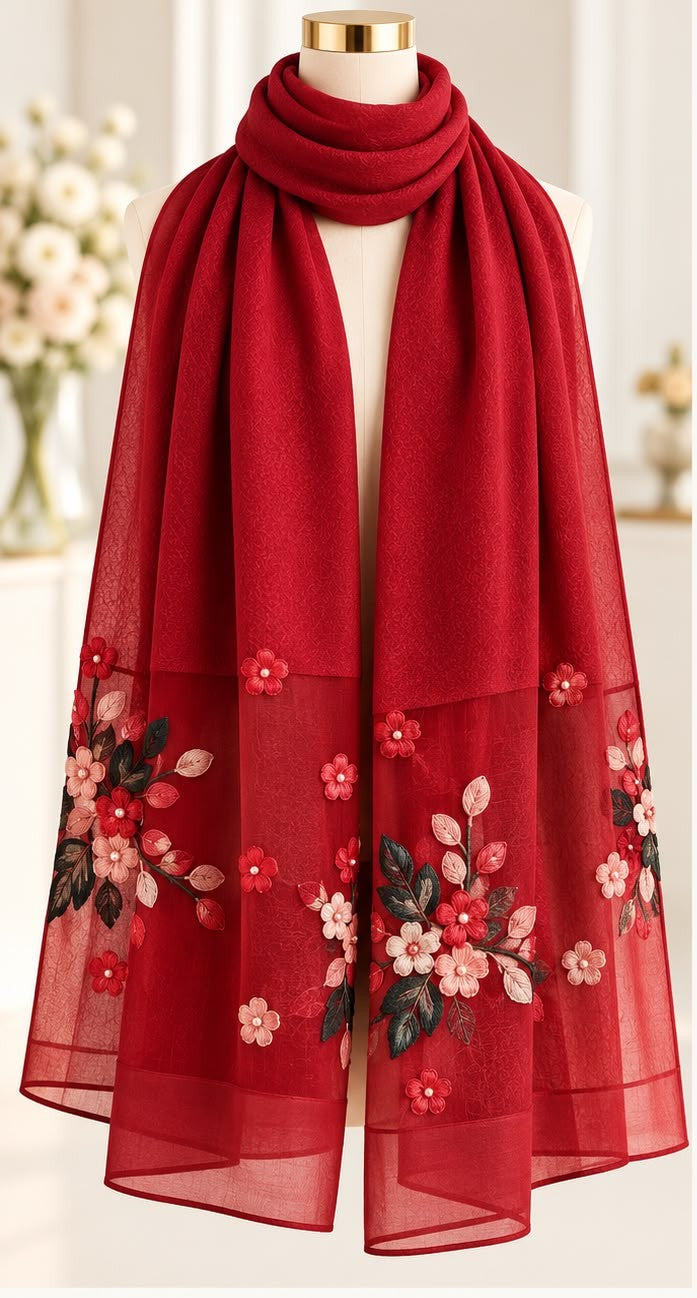 Fitolini Embroidered Scarf