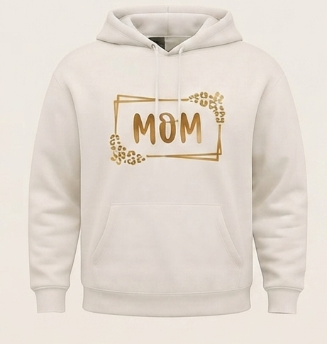 FITOLINI Signature Minimalist Graphic Hoodie – Premium Fleece Pullover with Metallic Gold Detail