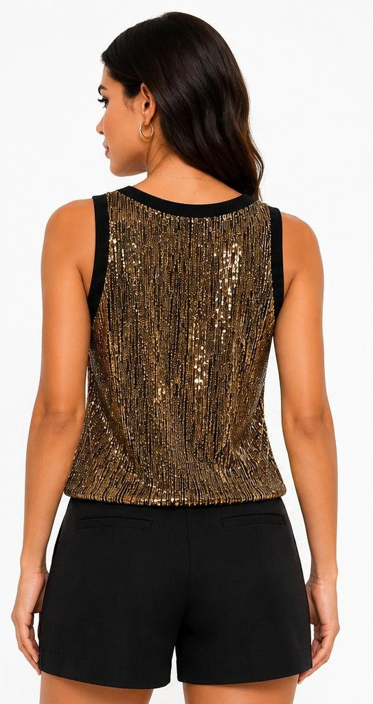 FITOLINI Sequin Glam Tank Top