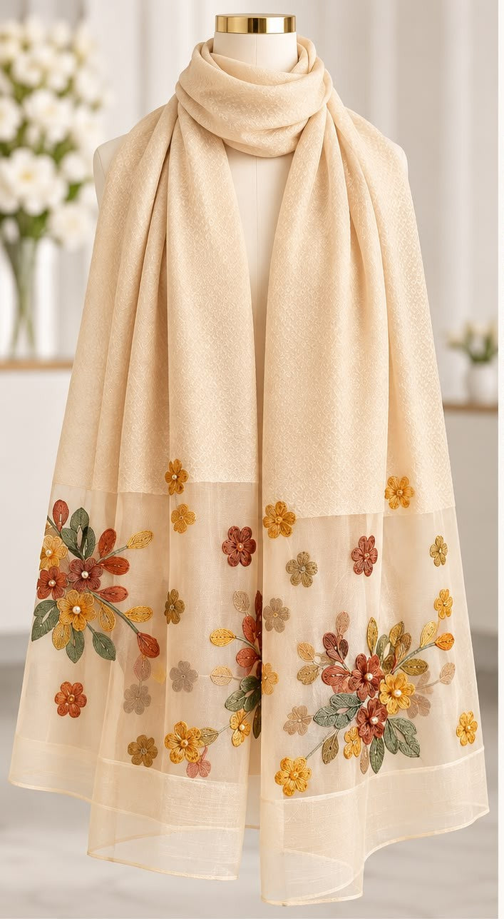 Fitolini Embroidered Scarf
