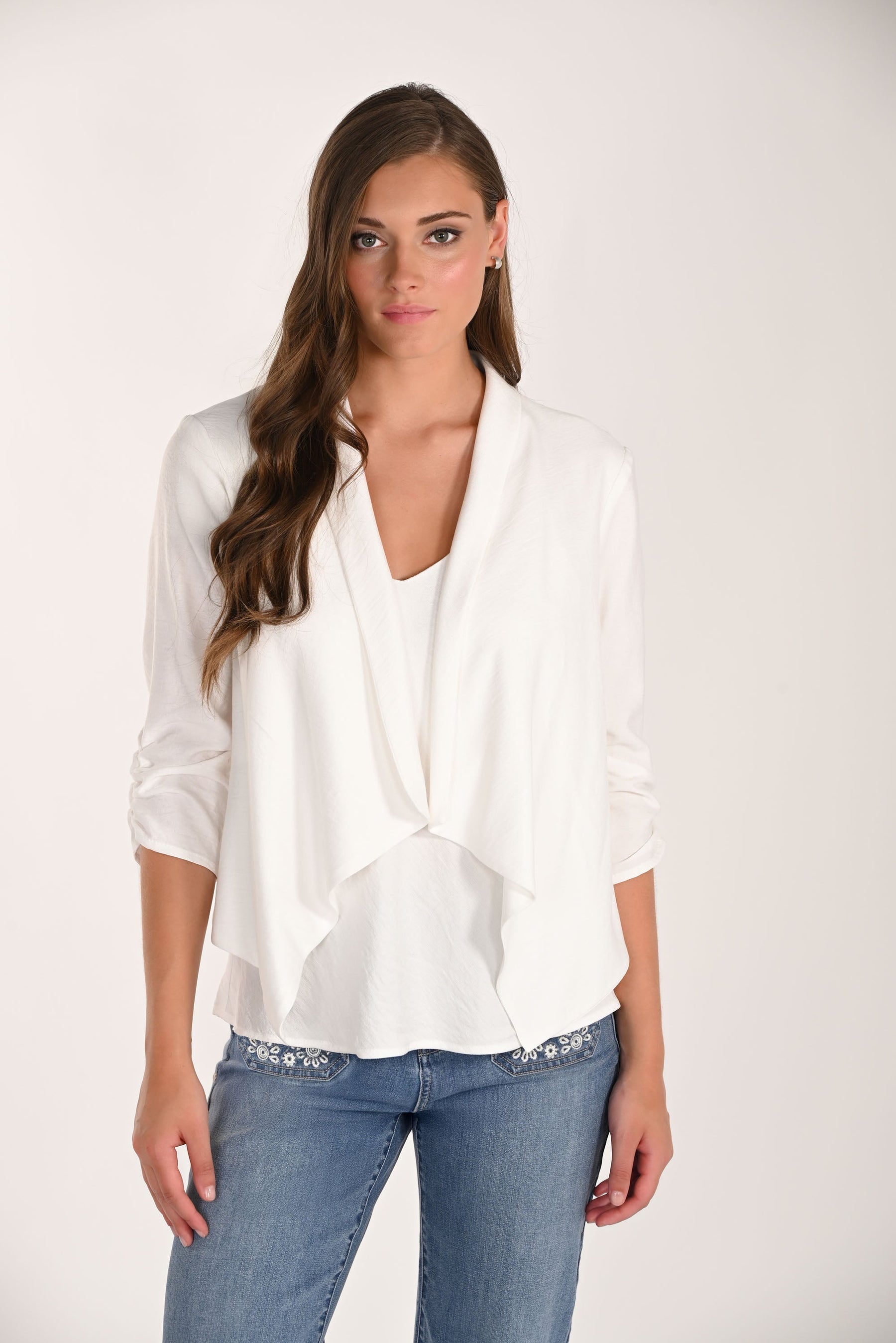 Frank Lyman Woven jacket off white Style #261107