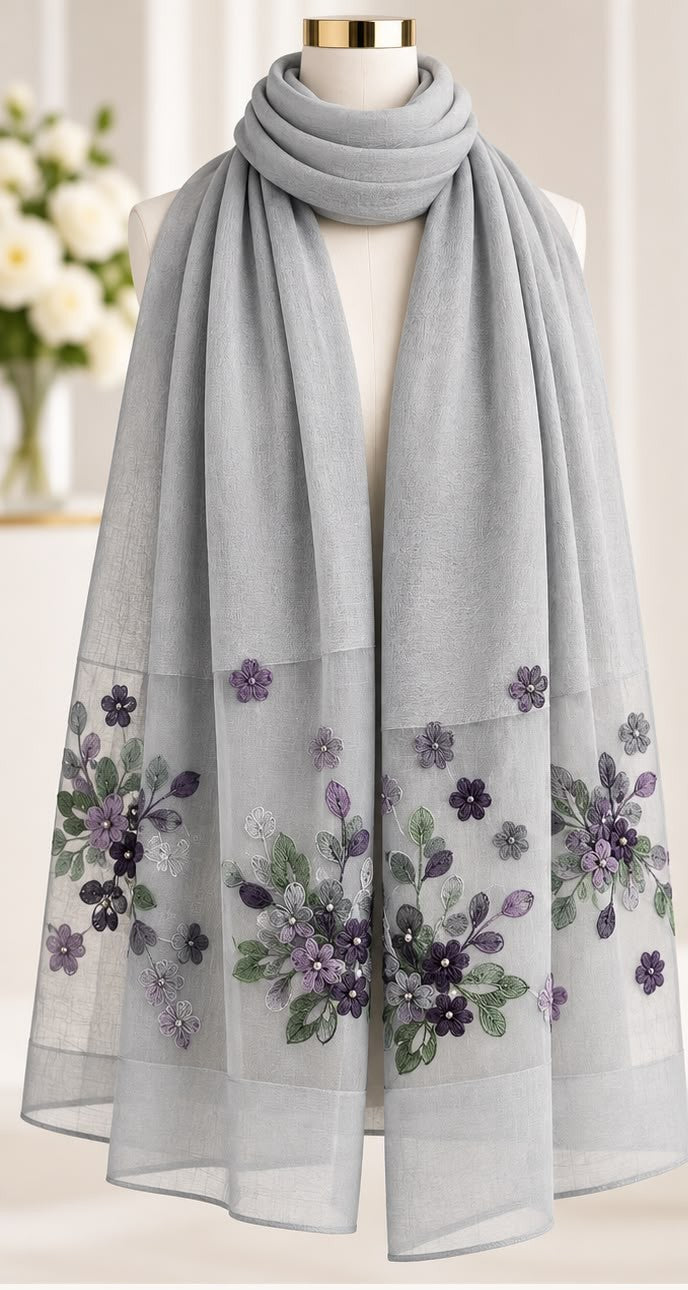 Fitolini Embroidered Scarf